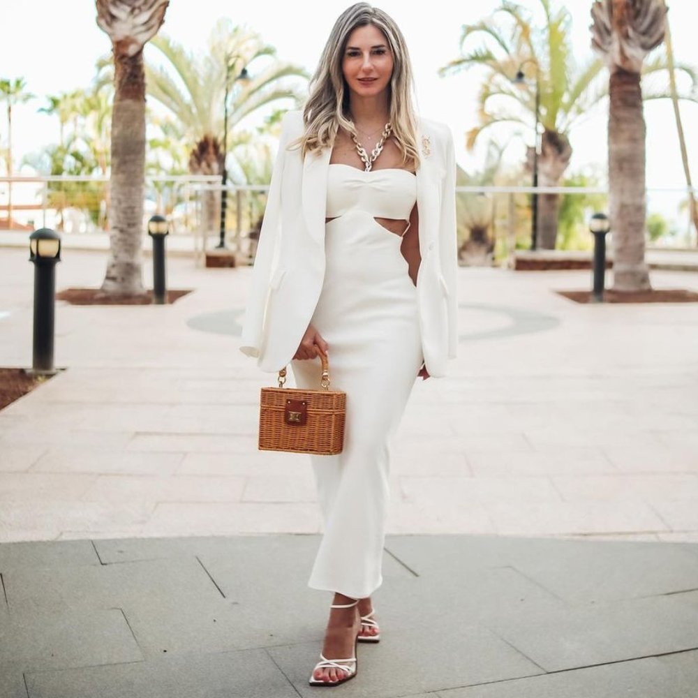 LAST ONE! BLOGGER'S FAVE! Zara Cut Out Dress White Sz XS, M NWT - Picture 9 of 17